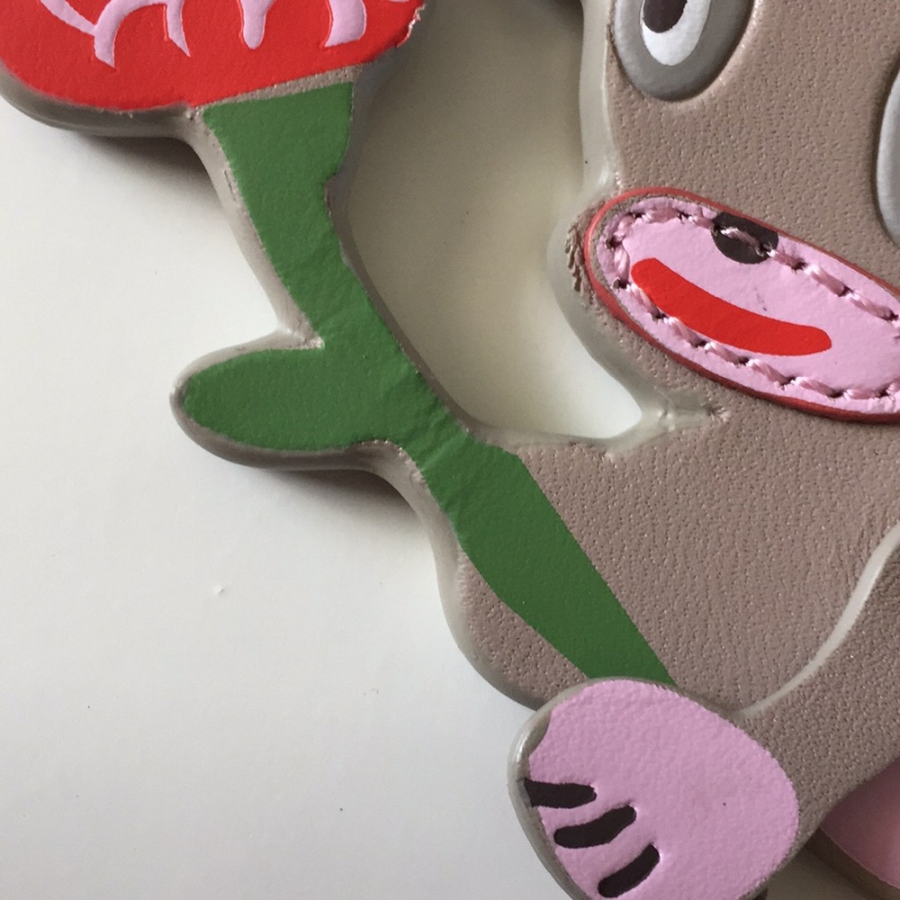 Coach X Gary Baseman Key Fob Rare Limited Edition Artist Flower Holder Lou Paint - Picture 4 of 6
